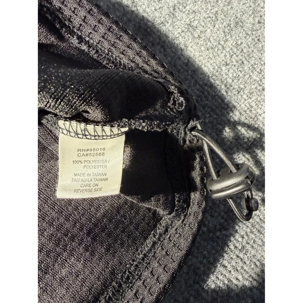 Straight Down Mens Large Gray Waffle Knit Quarter Zip Pullover Golf Fleece L